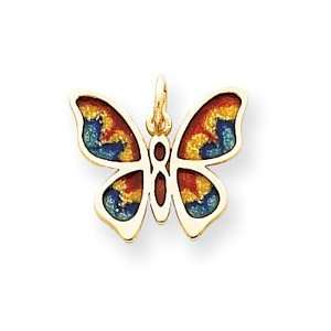   Enameled Butterfly Charm   Measures 17.3x17.6mm   JewelryWeb Jewelry