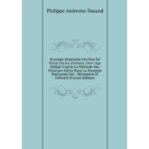   Et DÃ©finitif (French Edition) Philippe Ambroise Durand Books