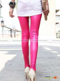   Fashion Slim Fit Pu Leather Pants Leggings Trousers 8 Colors #082