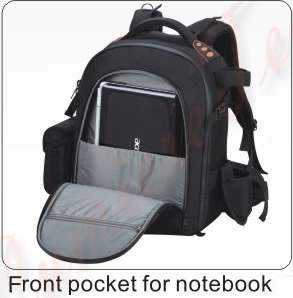 Up to 15.6” laptop in the front pocket. Customizable format changing 