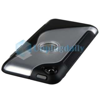 BLACK Soft Silicone Gel Case Skin Cover For Apple iPod TOUCH 4 8GB 