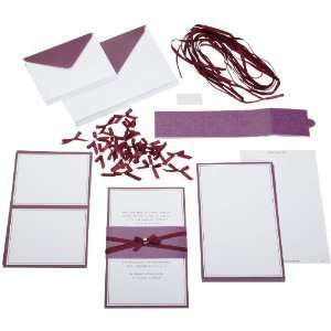   Pearlized Flourish Invitation Kit, 1008 1510, Purple & White, 25 count