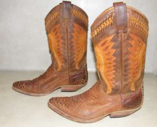Mens Sendra Snakeskin Western Boots 10 10.5 made in spain Cowboy Tall
