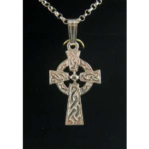  Double sided Medium Celtic Cross with 18 Inch Chain 