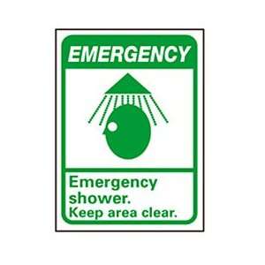  Graphic Signs   Emergency Shower   Vinyl 7W X 10H 