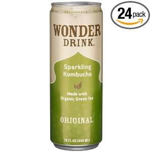 Wonder Drink Sparkling Kombucha Made With Organic Green Tea, Original 