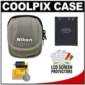 Nikon Coolpix 5611 Digital Camera Case with EN EL10 Battery + Cleaning 