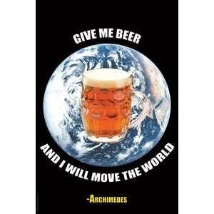 Give me a beer and I will move the world   Archimedes   12x18 Framed 