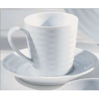  Swing White 9 oz. Cup and Saucer [Set of 6] Kitchen 