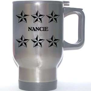  Personal Name Gift   NANCIE Stainless Steel Mug (black 