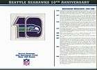 Seattle Seahawks 10th Anniversary Patch Willabee MOC  