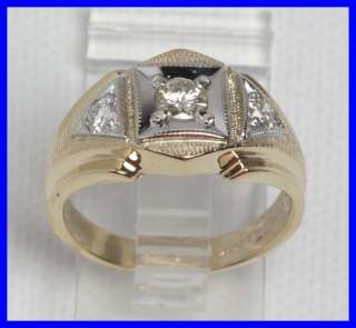 Mens 14kyg Round Diamond Pinky Ring Vs .40 carats  