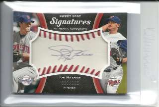 2008 Sweet Spot SIgnatures Joe Nathan AUTO /225 HEs BACK CLOSING FOR 
