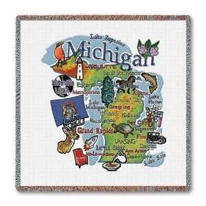  Michigan State Lap Square   54 x 54 Blanket/Throw