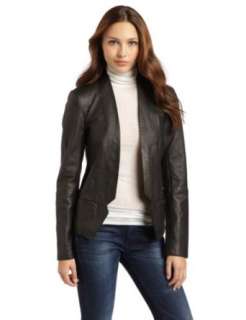  French Connection Womens London Leather Jacket Clothing