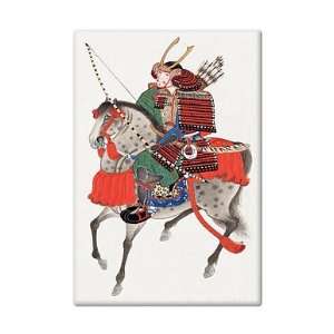    Samurai on Horseback Yabusame Fridge Magnet 