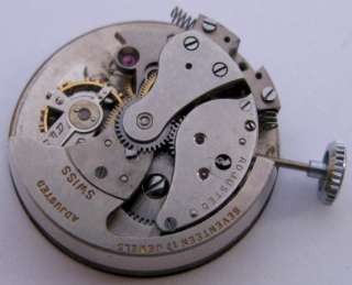 used AS 1171 sweep second watch movement 17 jewels for parts  