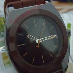   design Mens Ladies Coffee Quartz Slicone Band Wrist Watch, Z24  