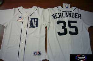 Detroit Tigers JUSTIN VERLANDER Sewn Baseball JERSEY White Brand New 