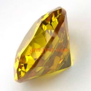   Ct. Yellow Diamond Lab Simulated Round Brilliant Gems 12x7 mm.  