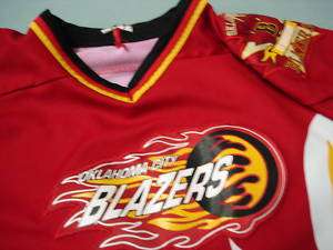 Vintage Oklahoma City OKC BLAZERS Hockey Jersey Yth SM  