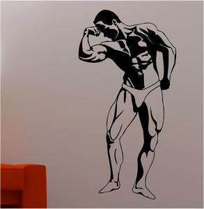 HUGE BODYBUILDER muscle sports wall art sticker vinyl bedroom gym 