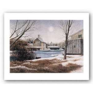  White Water in a Small Town   Limited Edition Lithograph 
