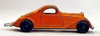 Vintage Lead Cast Tip Top Toy Orange Coupe  