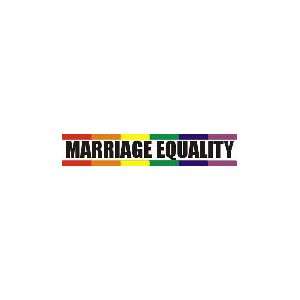    Rainbow Strip Marriage Equality Bumper Sticker 