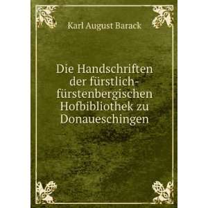  Die Handschriften der fÃ¼rstlich fÃ¼rstenbergischen 