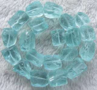 Matte Blue Crystal Freeform Beads 20mm 15inch  