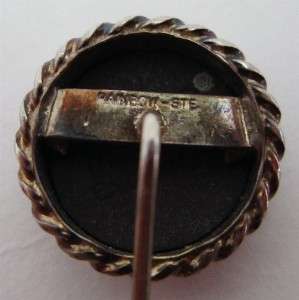 WEDGWOOD BLACK BASALT and STERLING STICK PIN c.1940s  