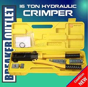 16 Ton Hydraulic Crimping Tool wire & cable Crimper crimp ** FREE 
