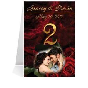  Photo Table Number Cards   Love Rose So Deeply #1 Thru #24 