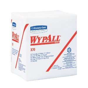 Wypall 41200 X70 1/4 Fold Wipers, 12.5 Length x 13 Width, White (12 