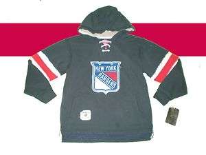 NEW YORK RANGERS YOUTH AUTHENTIC OLD TIME HOCKEY LACE UP HOODED 