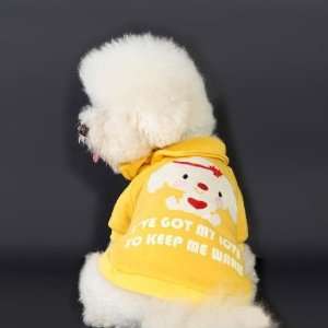 Cute Dogs Thick Turtleneck Sweater Yellow Colored Apparel