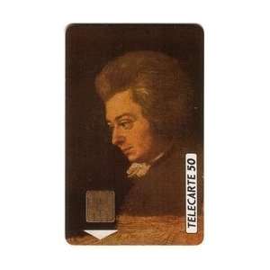  Collectible Phone Card 50u W. A. Mozart Musician Portrait 