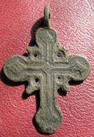 16th 17th Century Ancient Old Bronze Cross U1 8  