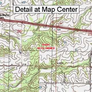  USGS Topographic Quadrangle Map   Baylis, Illinois (Folded 