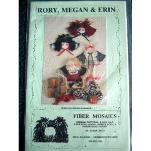 RORY, MEGAN & ERIN   DOLL PATTERN FROM FIBER MOSAICS   FROM 8 MEGAN 