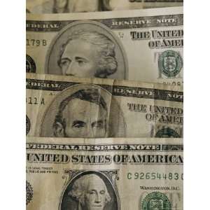  A Close View of Denominations of American Paper Money 