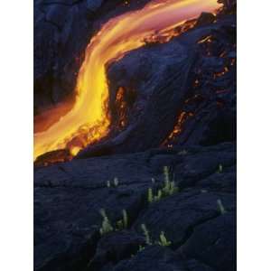  Lava Flow from the Kilauea Volcano, Hawaii, USA Stretched 