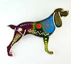 YOSSI STEINBERG colourful DOG handmade freshwater pearl art brooch pin 