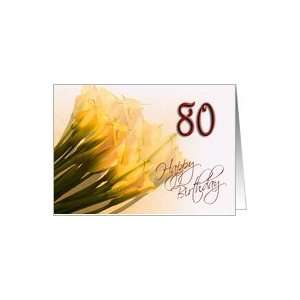  Grandma 80th Happy Birthday   Calla Lilies Card Health 