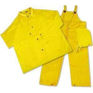  ERB 14914 4025 3 Piece Rainsuit, Yellow, 3X Large