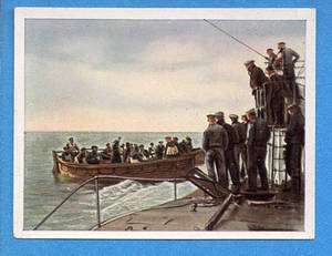 1914 1918 German U Boat Submarine Cigarette Card  
