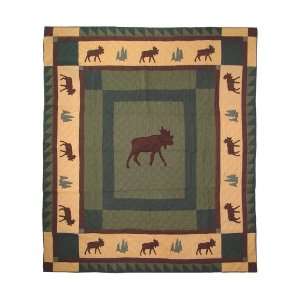   Magic Moose Trail Quilt, Queen, 85 Inch by 95 Inch