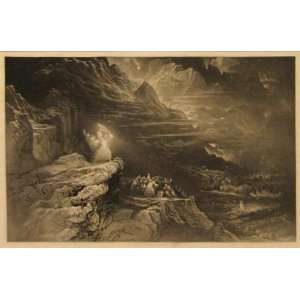  Hand Made Oil Reproduction   John Martin   24 x 16 inches 