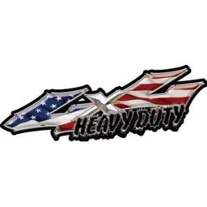   Series 4x4 Heavy Duty Truck Decals wtih American Flag Automotive